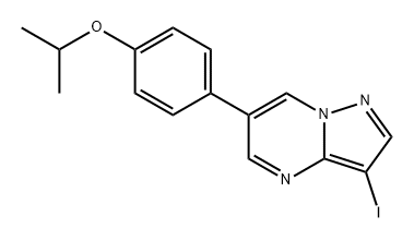 Pyrazolo[1,5-a]pyrimidine, 3-iodo-6-[4-(1-methylethoxy)phenyl]- Structure