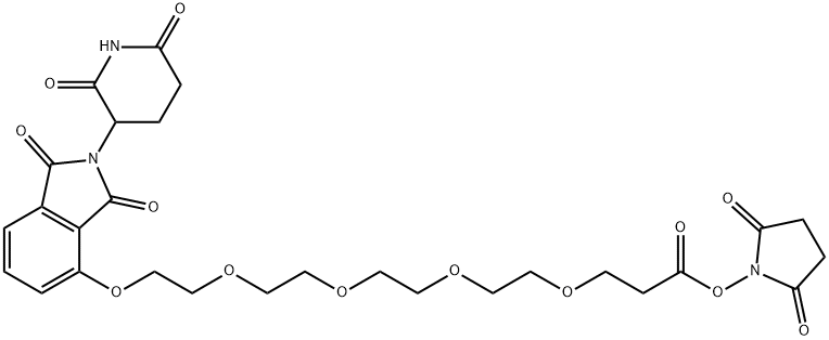 Thalidomide-O-PEG4-NHS ester 구조식 이미지