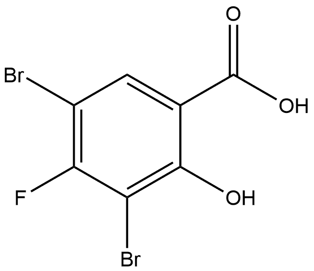 3,5-Dibromo-4-fluoro-2-hydroxybenzoic acid Structure