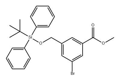 Benzoic acid, 3-bromo-5-[[[(1,1-dimethylethyl)diphenylsilyl]oxy]methyl]-, methyl ester Structure