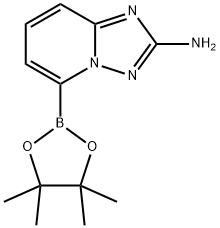 5-(Tetramethyl-1,3,2-dioxaborolan-2-yl)-[1,2,4]triazolo[1,5-a]pyridin-2-amine Structure