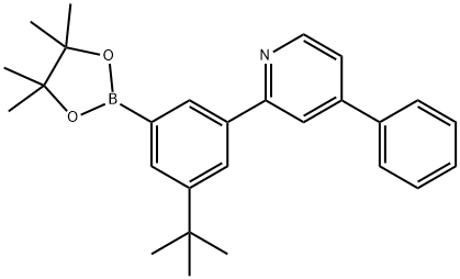 2-[3-(1,1-dimethyl ethyl)-5-(4,4,5,5-tetramethyl-1,3,2-dioxyborane-2-yl) phenyl]-4-phenyl-pyridine Structure