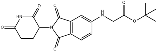 Glycine, N-[2-(2,6-dioxo-3-piperidinyl)-2,3-dihydro-1,3-dioxo-1H-isoindol-5-yl]-, 1,1-dimethylethyl ester Structure