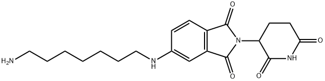 5-[(7-aminobutyl)amino]-2-(2,6-dioxo-3-piperidinyl)-1H-Isoindole-1,3(2H)-dione, Structure