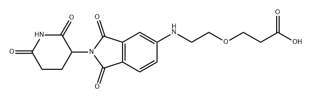 Propanoic acid, 3-[2-[[2-(2,6-dioxo-3-piperidinyl)-2,3-dihydro-1,3-dioxo-1H-isoindol-5-yl]amino]ethoxy]- Structure