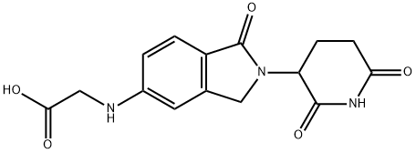 Glycine, N-[2-(2,6-dioxo-3-piperidinyl)-2,3-dihydro-1-oxo-1H-isoindol-5-yl]- 구조식 이미지