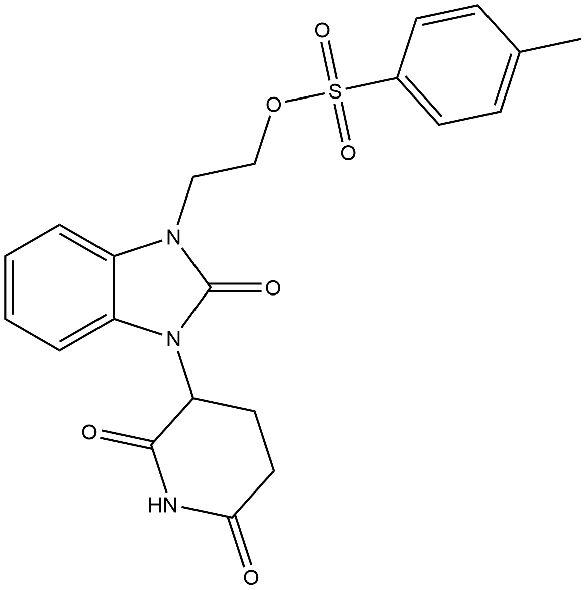 2-(3-(2,6-Dioxopiperidin-3-yl)-2-oxo-2,3-dihydro-1H-benzo[d]imidazol-1-yl)ethyl 4-methylbenzenesulfonate Structure