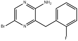 2-Pyrazinamine, 5-bromo-3-[(2-fluorophenyl)methyl]- Structure