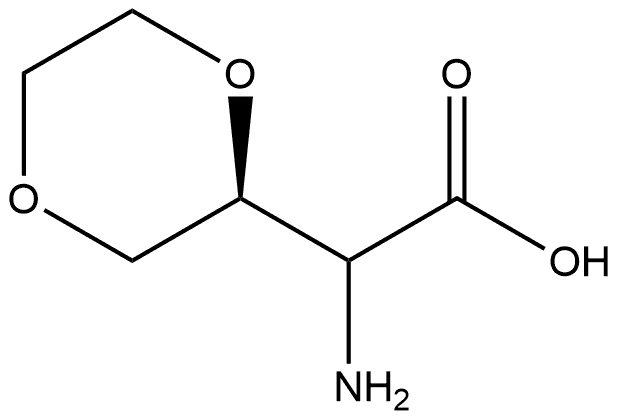 (2S)-α-Amino-1,4-dioxane-2-acetic acid Structure