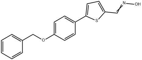 2-Thiophenecarboxaldehyde, 5-[4-(phenylmethoxy)phenyl]-, oxime Structure