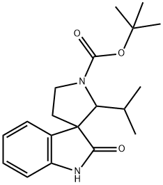 tert-Butyl 2'-isopropyl-2-oxospiro[indoline-3,3'-pyrrolidine]-1'-carboxylate Structure