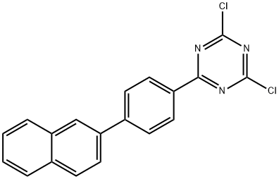 1,3,5-Triazine, 2,4-dichloro-6-[4-(2-naphthalenyl)phenyl]- Structure