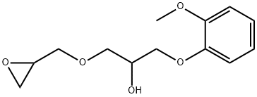 2-Propanol, 1-(2-methoxyphenoxy)-3-(2-oxiranylmethoxy)- Structure