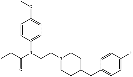 Propanamide, N-[2-[4-[(4-fluorophenyl)methyl]-1-piperidinyl]ethyl]-N-(4-methoxyphenyl)- Structure