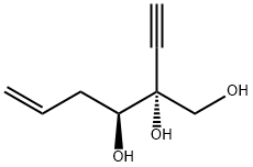 5-Hexene-1,2,3-triol, 2-ethynyl-, (2R,3S)- 구조식 이미지