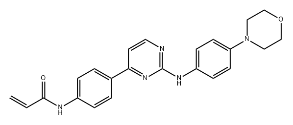 2-Propenamide, N-[4-[2-[[4-(4-morpholinyl)phenyl]amino]-4-pyrimidinyl]phenyl]- Structure