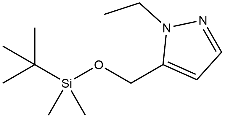 5-{[(tert-butyldimethylsilyl)oxy]methyl}-1-ethyl-1H-pyrazole Structure