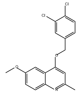 Quinoline, 4-[(3,4-dichlorophenyl)methoxy]-6-methoxy-2-methyl- Structure