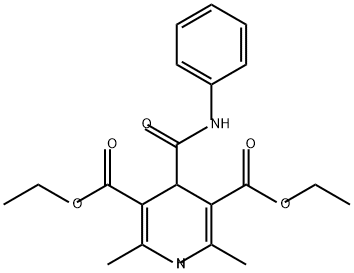 3,5-Pyridinedicarboxylic acid, 1,4-dihydro-2,6-dimethyl-4-[(phenylamino)carbonyl]-, 3,5-diethyl ester Structure