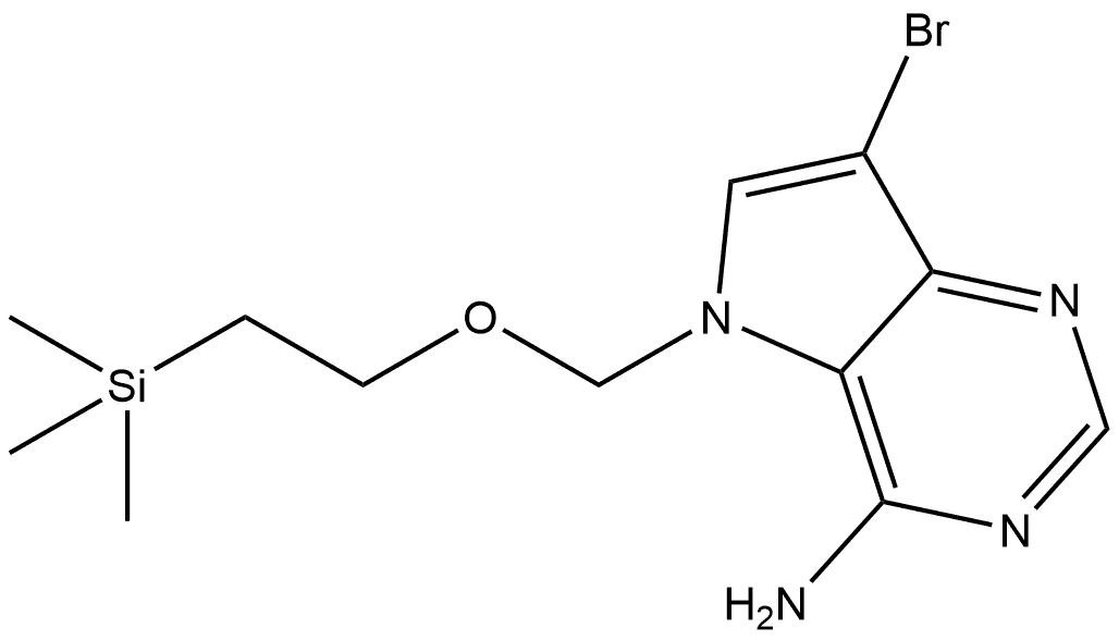 7-Bromo-5-[[2-(trimethylsilyl)ethoxy]methyl]-5H-pyrrolo[3,2-d]pyrimidin-4-amine Structure