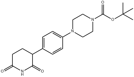 1-Piperazinecarboxylic acid, 4-[4-(2,6-dioxo-3-piperidinyl)phenyl]-, 1,1-dimethylethyl ester Structure