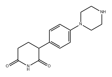 2,6-Piperidinedione, 3-[4-(1-piperazinyl)phenyl]- Structure