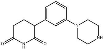 2,6-Piperidinedione, 3-[3-(1-piperazinyl)phenyl]- Structure