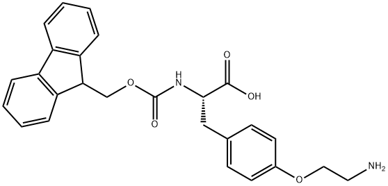 Fmoc-4-[2-(amino)ethoxy]-L-phenylalanine 구조식 이미지