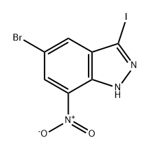 1H-Indazole, 5-bromo-3-iodo-7-nitro- Structure