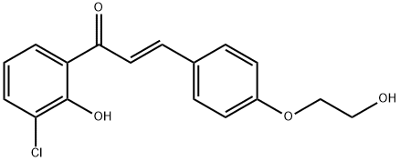 (2E)-1-(3-Chloro-2-hydroxyphenyl)-3-[4-(2-hydroxyethoxy)phenyl]-2-propen-1-one Structure