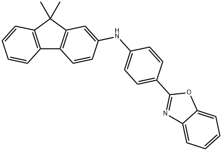 9H-Fluoren-2-amine, N-[4-(2-benzoxazolyl)phenyl]-9,9-dimethyl- Structure