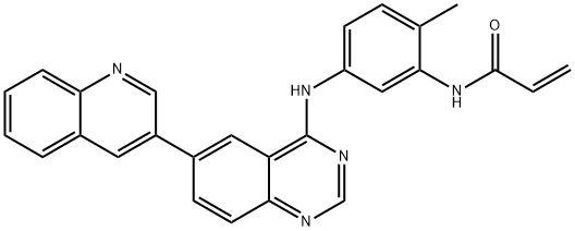 2-Propenamide, N-[2-methyl-5-[[6-(3-quinolinyl)-4-quinazolinyl]amino]phenyl]- Structure