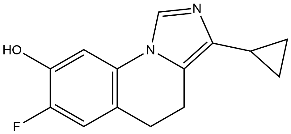 3-cyclopropyl-7-fluoro-4,5-dihydroimidazo[1,5-a]quinolin-8-ol Structure