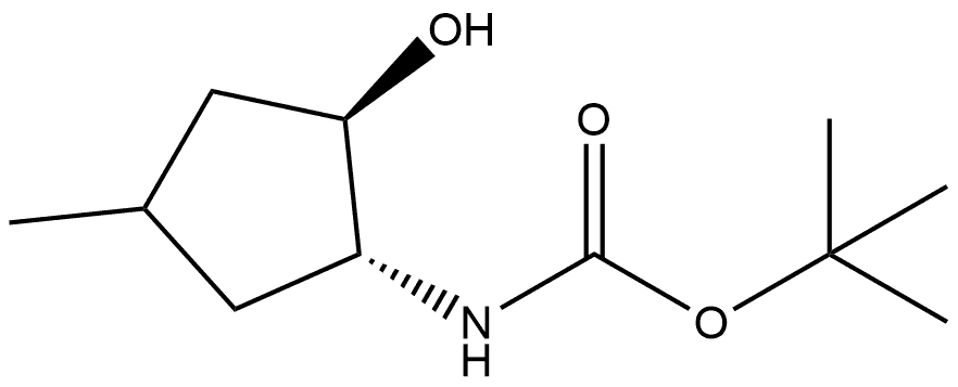rel-1,1-Dimethylethyl N-[(1R,2R)-2-hydroxy-4-methylcyclopentyl]carbamate Structure