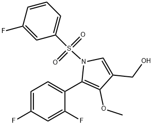 1H-Pyrrole-3-methanol, 5-(2,4-difluorophenyl)-1-[(3-fluorophenyl)sulfonyl]-4-methoxy- Structure