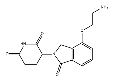 2,6-Piperidinedione, 3-[4-(2-aminoethoxy)-1,3-dihydro-1-oxo-2H-isoindol-2-yl]- Structure