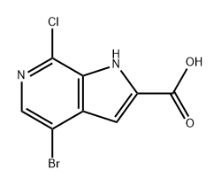 1H-Pyrrolo[2,3-c]pyridine-2-carboxylic acid, 4-bromo-7-chloro- 구조식 이미지