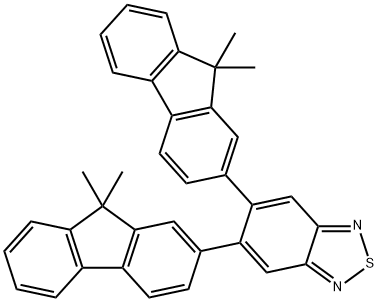 2,1,3-Benzothiadiazole, 5,6-bis(9,9-dimethyl-9H-fluoren-2-yl)- 구조식 이미지