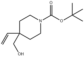 tert-butyl 4-ethenyl-4-(hydroxymethyl)piperidine-1-carboxylate Structure