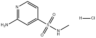 4-Pyridinesulfonamide, 2-amino-N-methyl-, hydrochloride (1:1) Structure