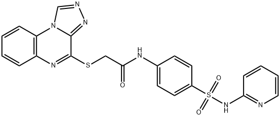 Acetamide, N-[4-[(2-pyridinylamino)sulfonyl]phenyl]-2-([1,2,4]triazolo[4,3-a]quinoxalin-4-ylthio)- Structure