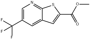 Thieno[2,3-b]pyridine-2-carboxylic acid, 5-(trifluoromethyl)-, methyl ester 구조식 이미지