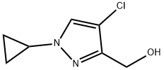 (4-Chloro-1-cyclopropyl-1H-pyrazol-3-yl)methanol Structure