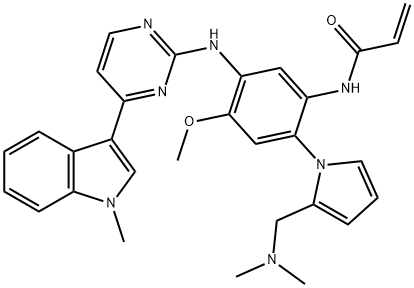 2-Propenamide, N-[2-[2-[(dimethylamino)methyl]-1H-pyrrol-1-yl]-4-methoxy-5-[[4-(1-methyl-1H-indol-3-yl)-2-pyrimidinyl]amino]phenyl]- Structure