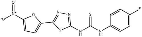 Thiourea, N-(4-fluorophenyl)-N'-[5-(5-nitro-2-furanyl)-1,3,4-thiadiazol-2-yl]- Structure