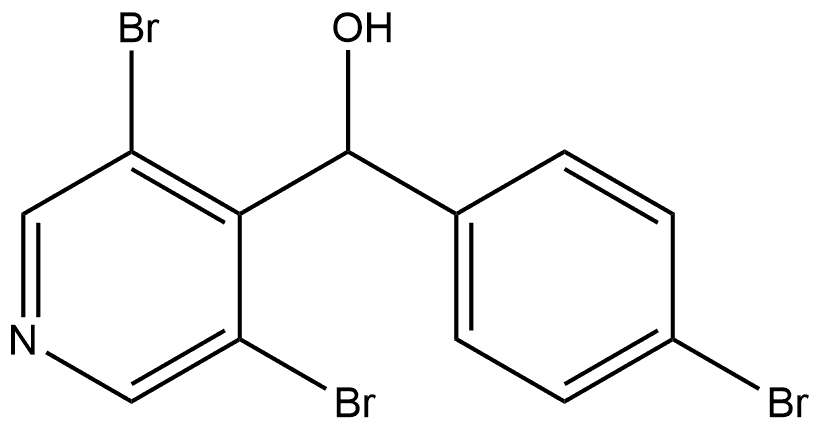 3,5-Dibromo-α-(4-bromophenyl)-4-pyridinemethanol Structure