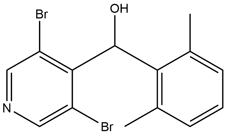 3,5-Dibromo-α-(2,6-dimethylphenyl)-4-pyridinemethanol Structure