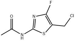 N-[5-(Chloromethyl)-4-fluoro-2-thiazolyl]acetamide 구조식 이미지