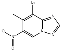 8-Bromo-7-methyl-6-nitro-[1,2,4]triazolo[1,5-a]pyridine Structure