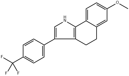 8-methoxy-3-(4-(trifluoromethyl)phenyl)-1,4,5,6-tetrahydrobenzo[6,7]cyclohepta[1,2-b]pyrrole Structure